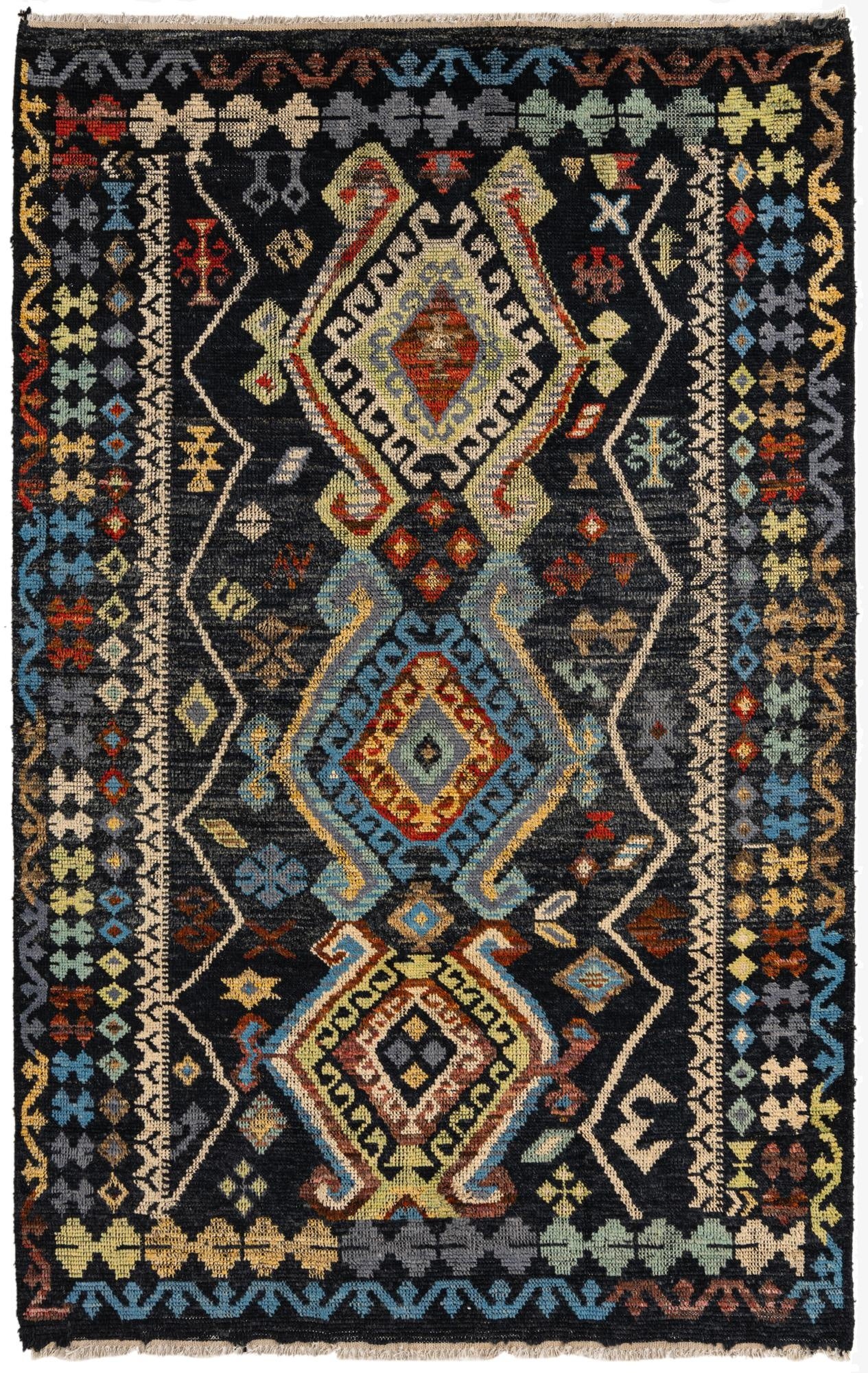  5' 5 x 8' 7  Hand Knotted Kazak Wool Rug