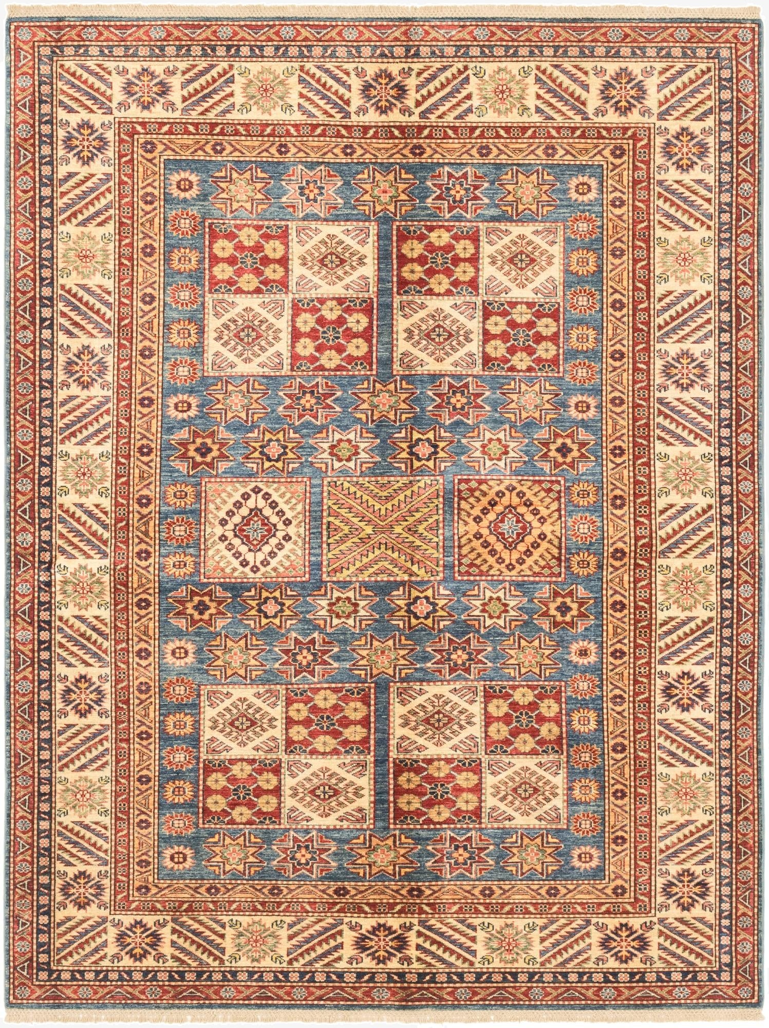  5' 9 x 7' 4  Hand Knotted Kazak Oriental Rug