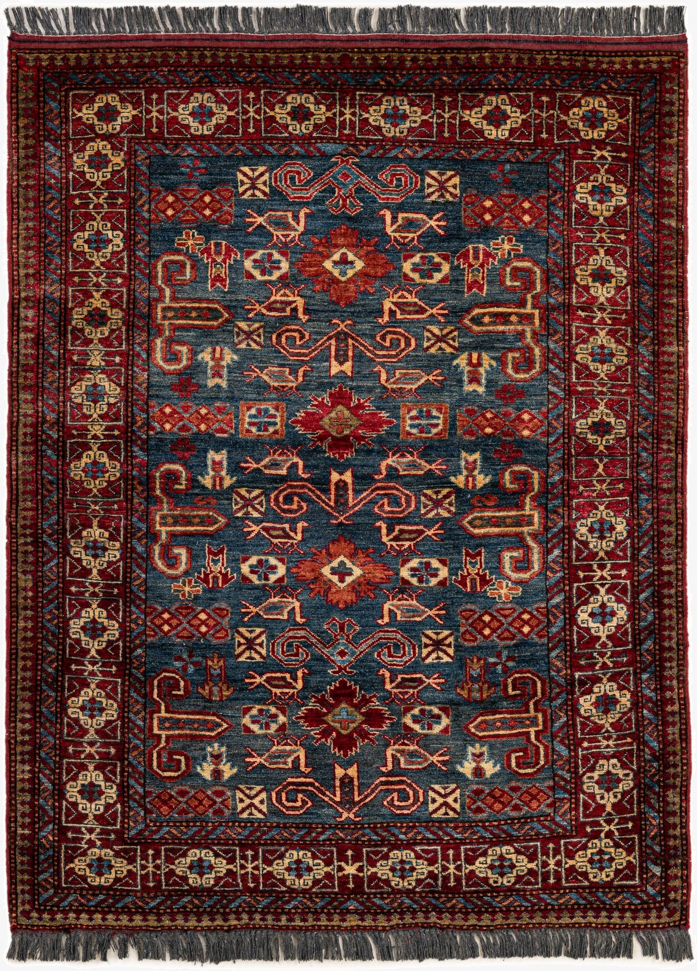  3' 1 x 5' 1  Hand Knotted Kazak Wool Rug