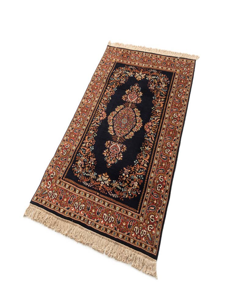 Detail image of  4' x 6'  Hand Knotted Kerman Oriental Wool Rug