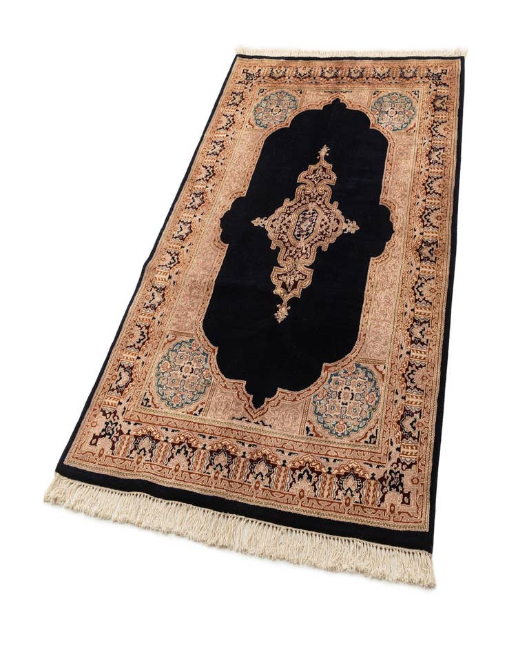 Detail image of  4' 4 x 6' 7  Hand Knotted Kerman Wool Rug