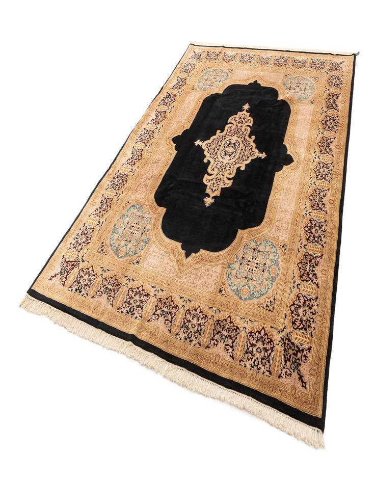 Detail image of  8' x 11' 5  Hand Knotted Kerman Wool Rug