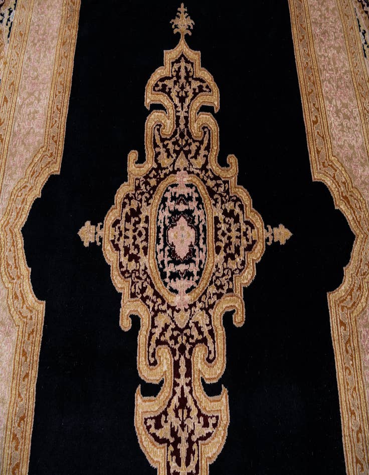 Detail image of  6' 2 x 9' 3  Hand Knotted Kerman Wool Rug
