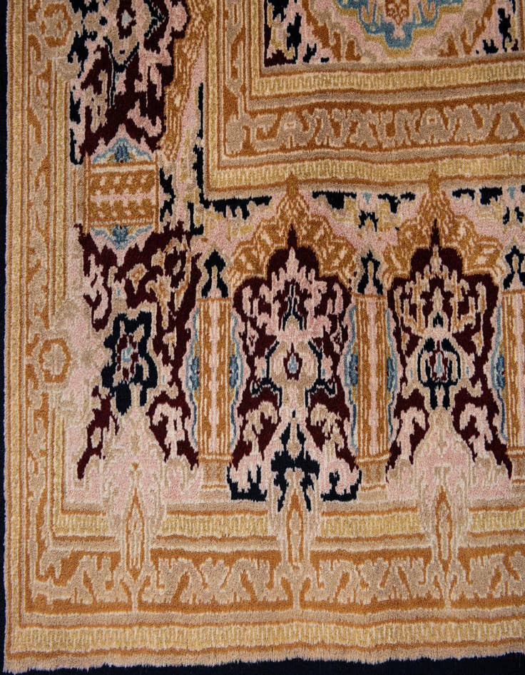 Detail image of  6' 2 x 9' 3  Hand Knotted Kerman Wool Rug