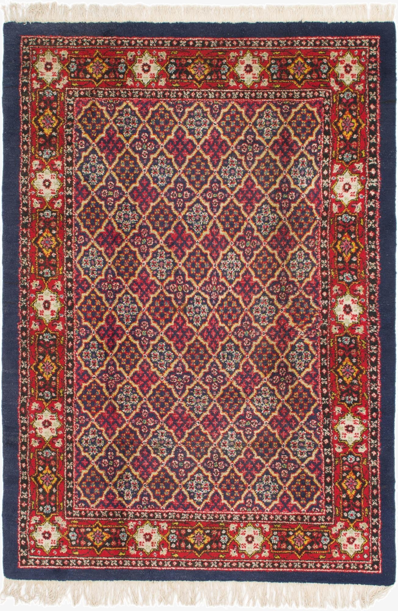  6' 6 x 9' 5  Hand Knotted Kerman Wool Rug
