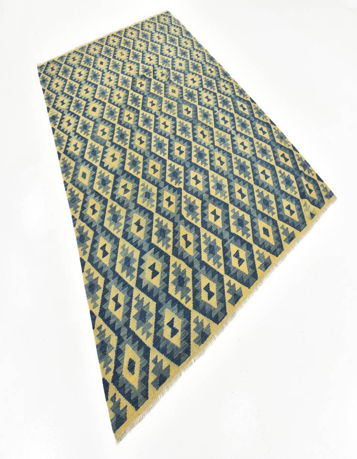 Detail image of  6' 7 x 9' 6  Hand Woven Kilim Modern Wool Rug