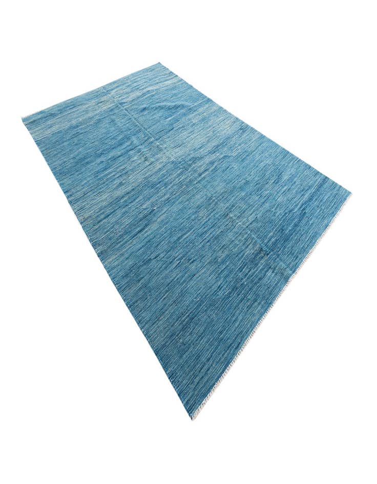 Detail image of  5' 6 x 8'  Hand Woven Kilim Modern Wool Rug