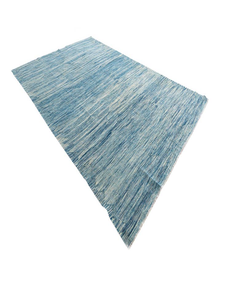 Detail image of  6' 5 x 9' 8  Hand Woven Kilim Modern Wool Rug