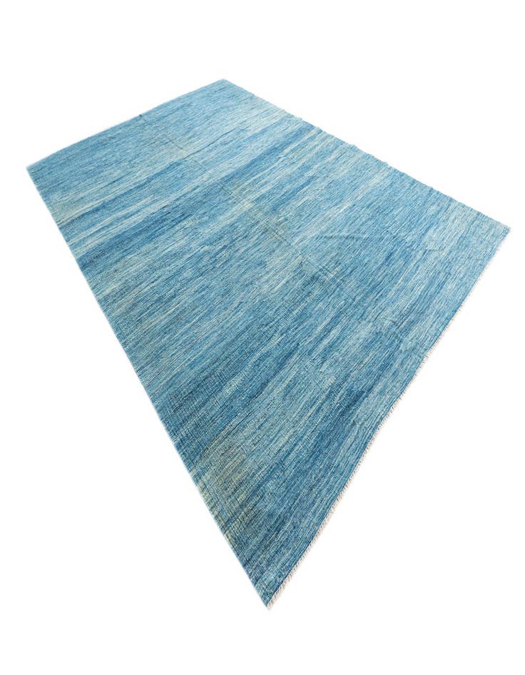 Detail image of  6' 9 x 9' 9  Hand Woven Kilim Modern Wool Rug