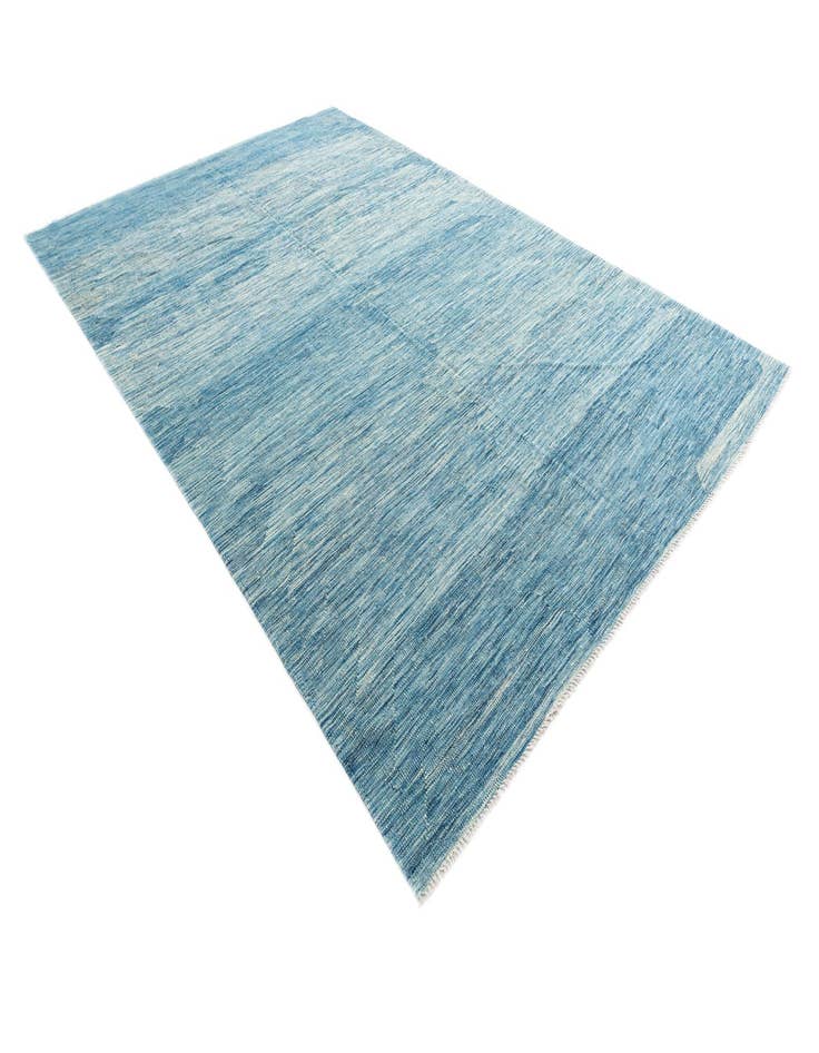 Detail image of  6' 7 x 9' 9  Hand Woven Kilim Modern Wool Rug