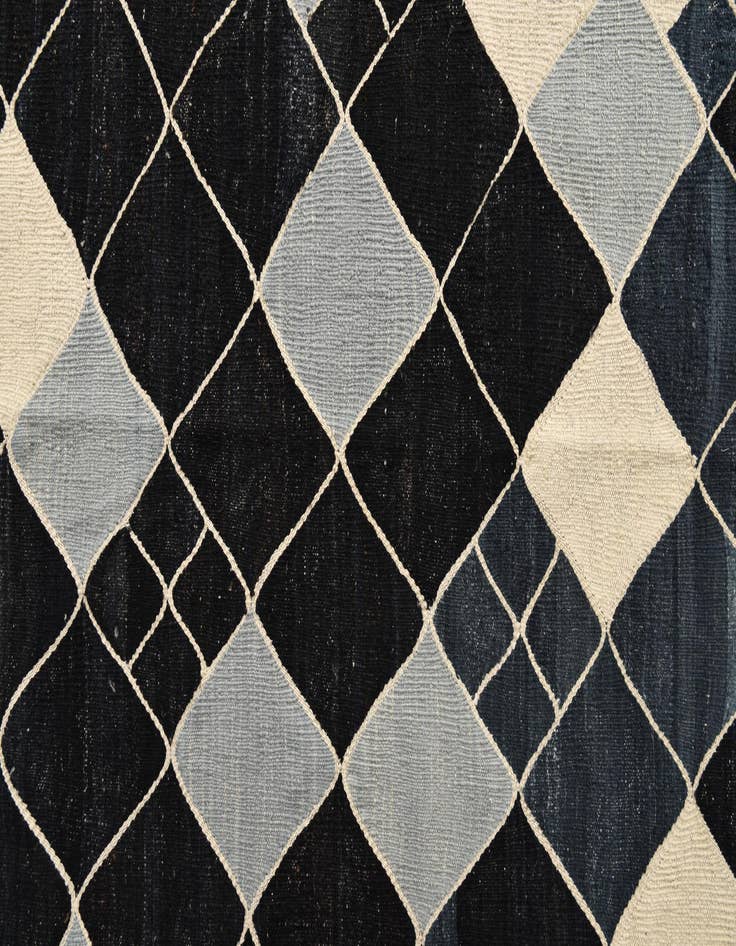 Detail image of  7' x 9' 8  Hand Woven Kilim Modern Wool Rug