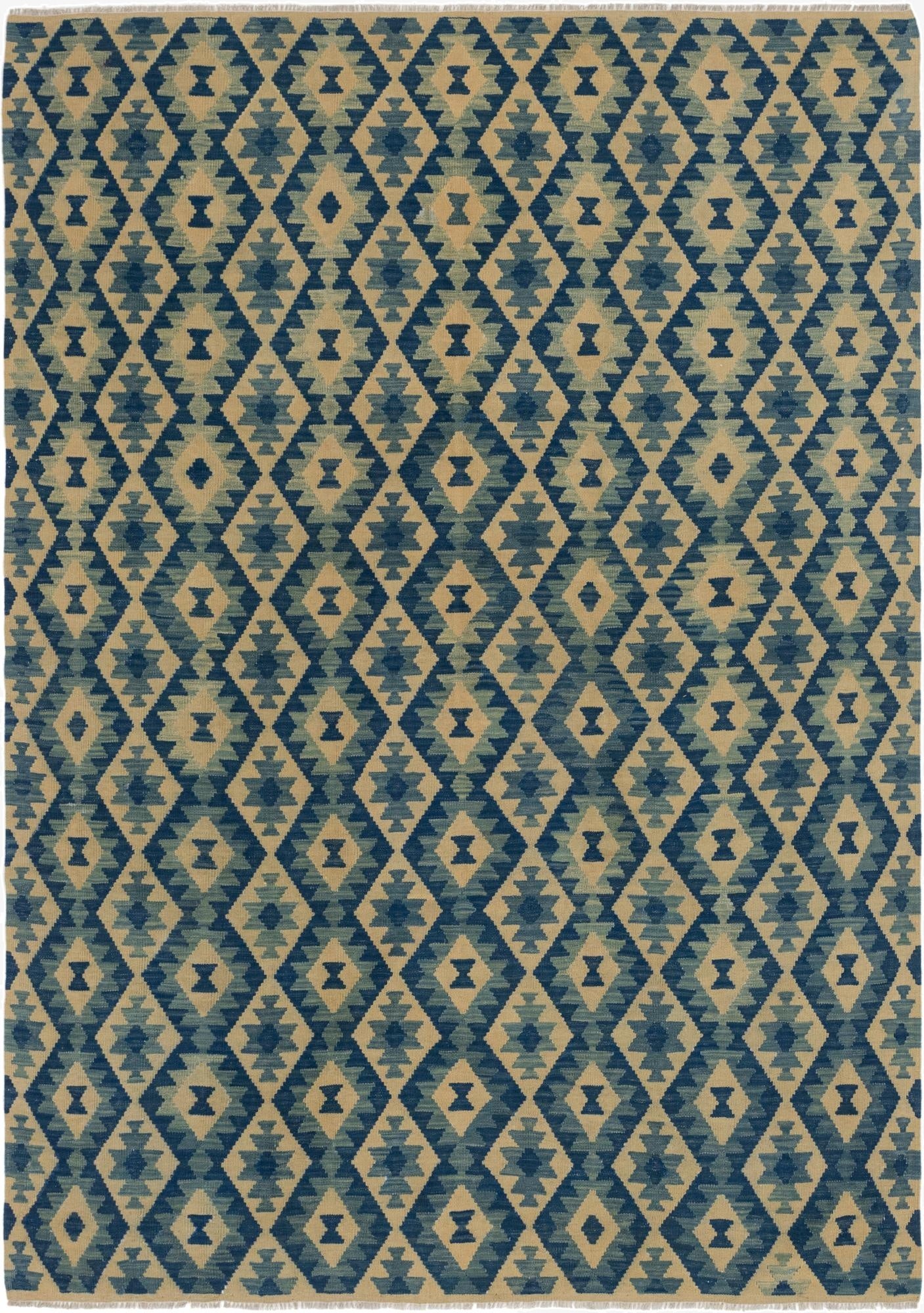  6' 7 x 9' 6  Hand Woven Kilim Modern Wool Rug