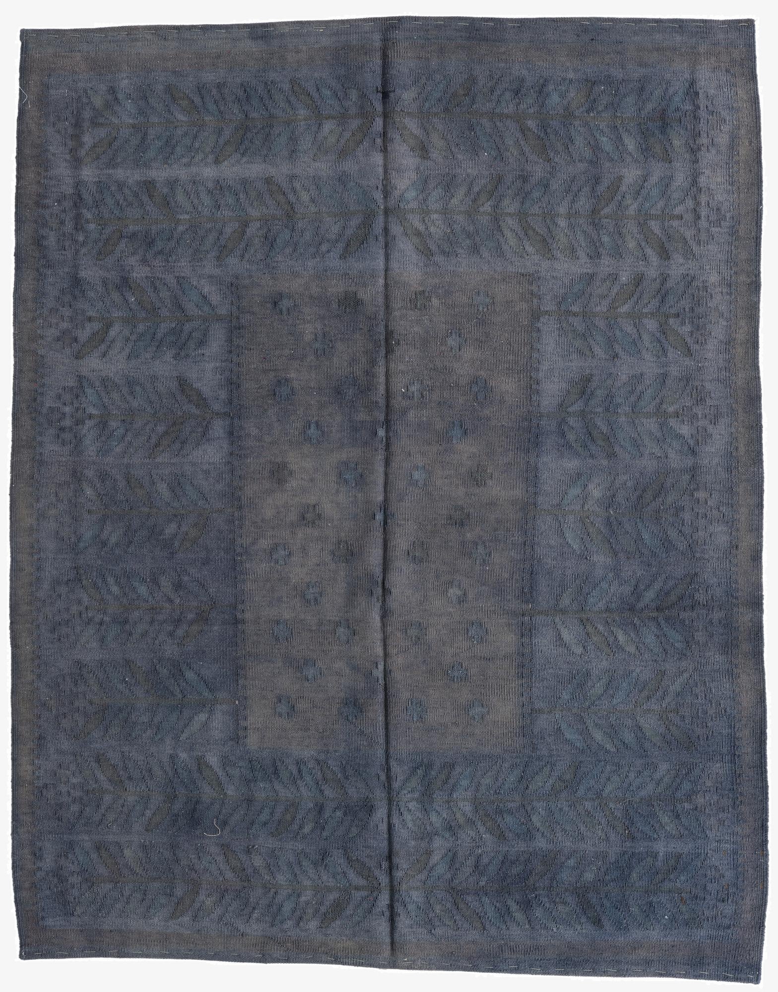  5' 1 x 6' 4  Hand Woven Kilim Modern Wool Rug