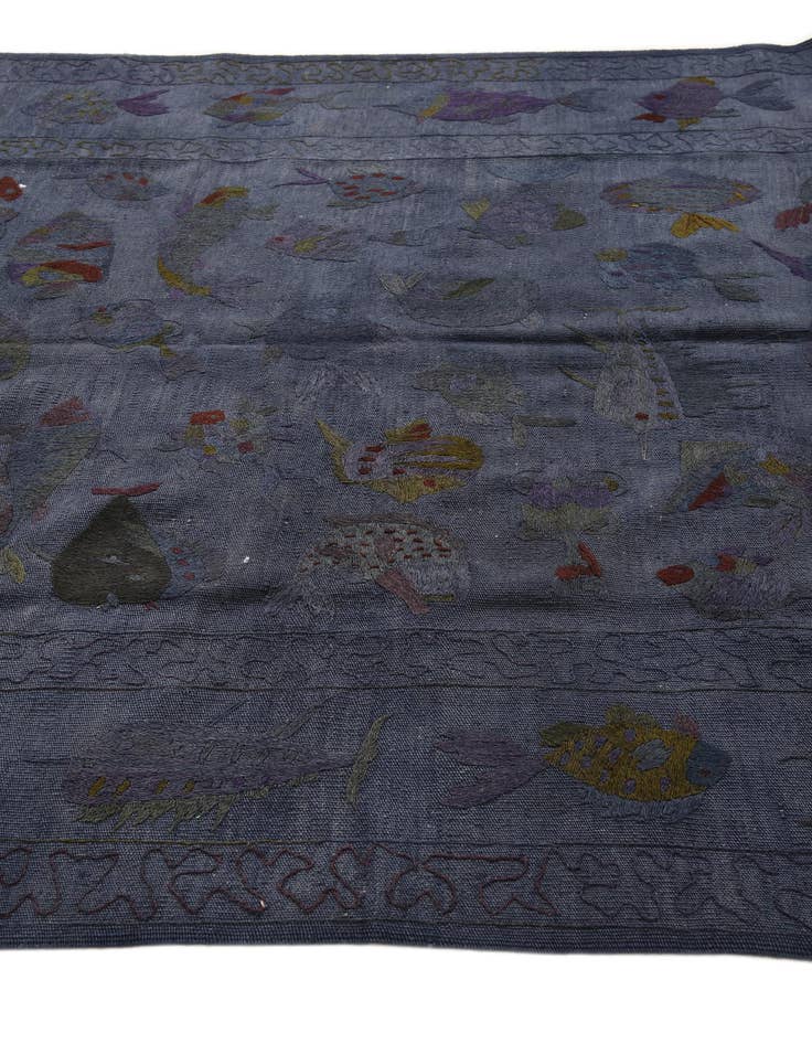 Detail image of  5' 5 x 7' 7  Hand Woven Kilim Suzani Wool Rug