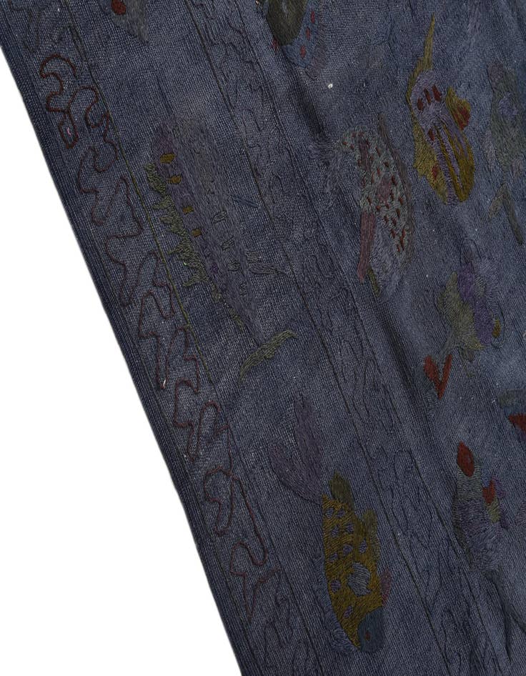 Detail image of  5' 5 x 7' 7  Hand Woven Kilim Suzani Wool Rug