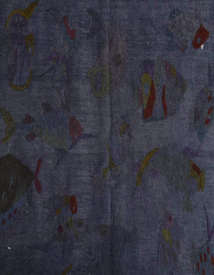 Detail image of  5' 5 x 7' 7  Hand Woven Kilim Suzani Wool Rug