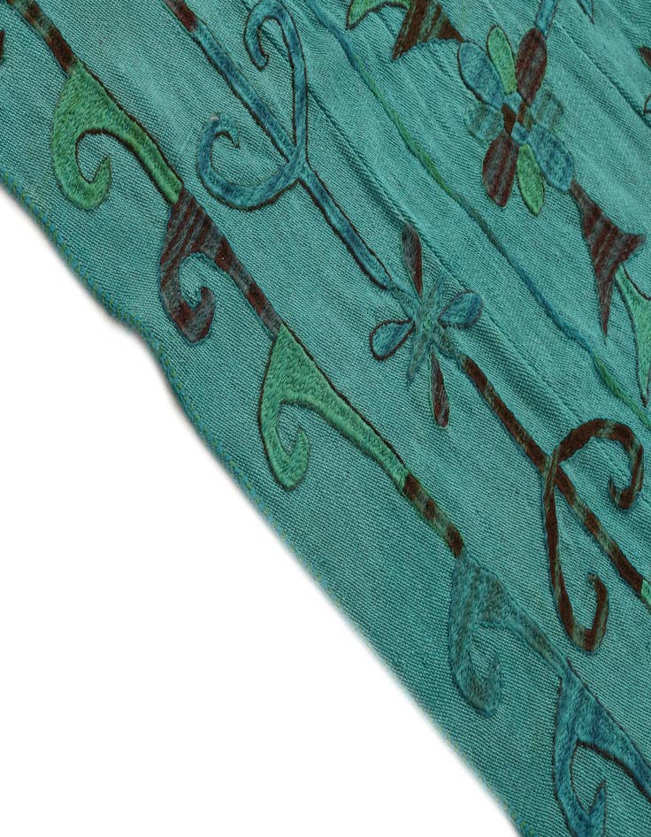 Detail image of  5' 3 x 7' 4  Hand Woven Kilim Suzani Wool Rug