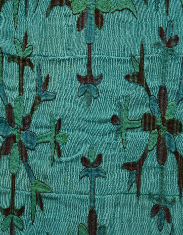 Detail image of  5' 3 x 7' 4  Hand Woven Kilim Suzani Wool Rug