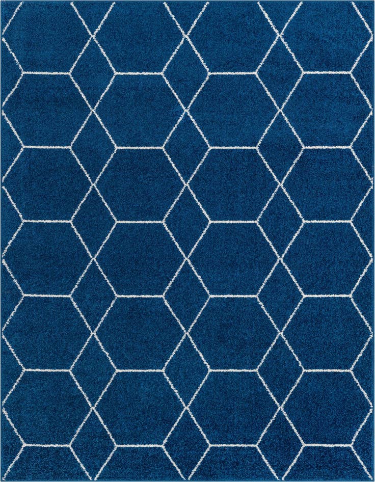 Detail image of 5' 3 x 8' Lattice Frieze Rug