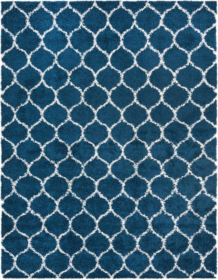Detail image of  10' x 13' Lattice Shag Rug