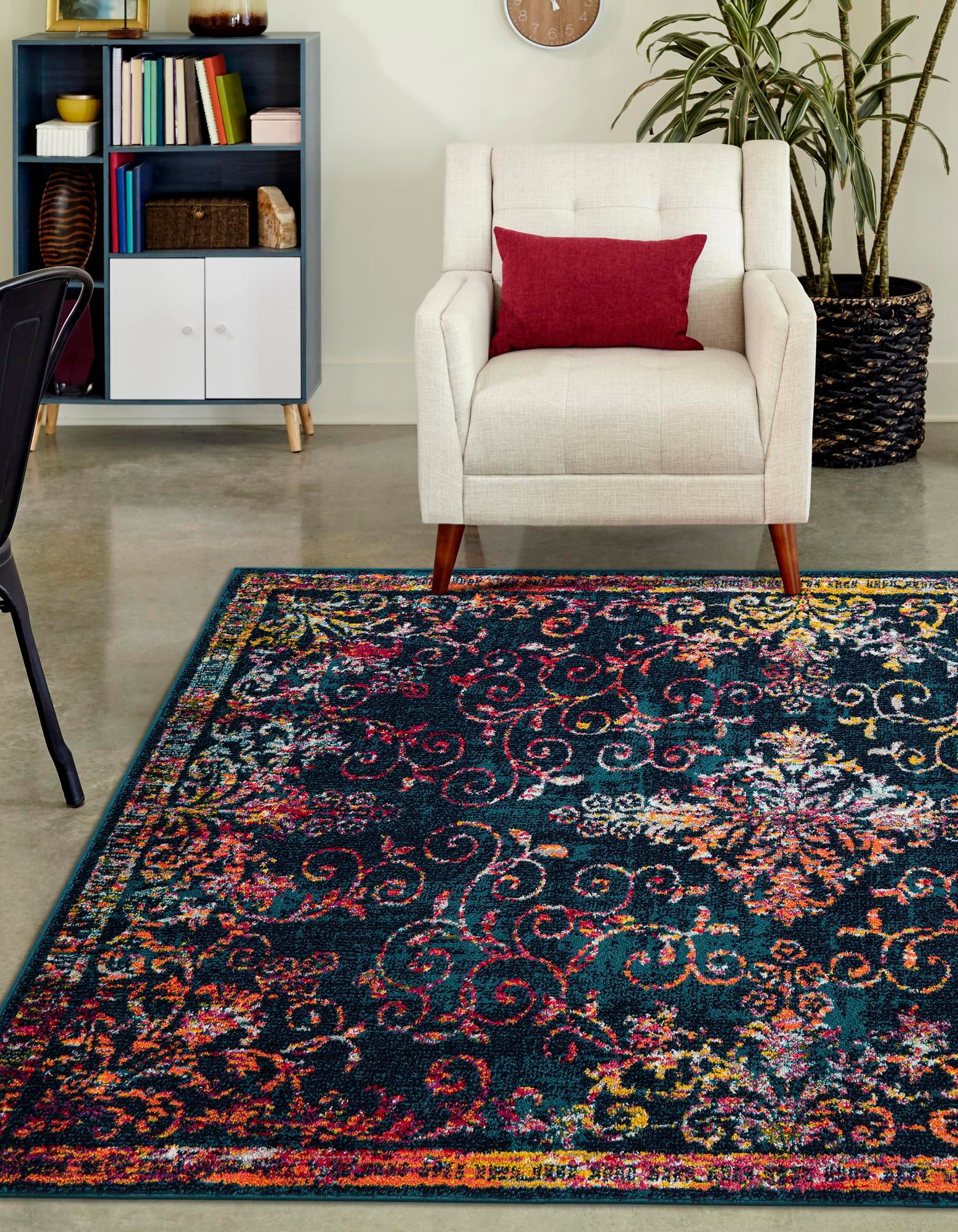 Navy Blue 7' x 10' Madeline Rug | Rugs.com