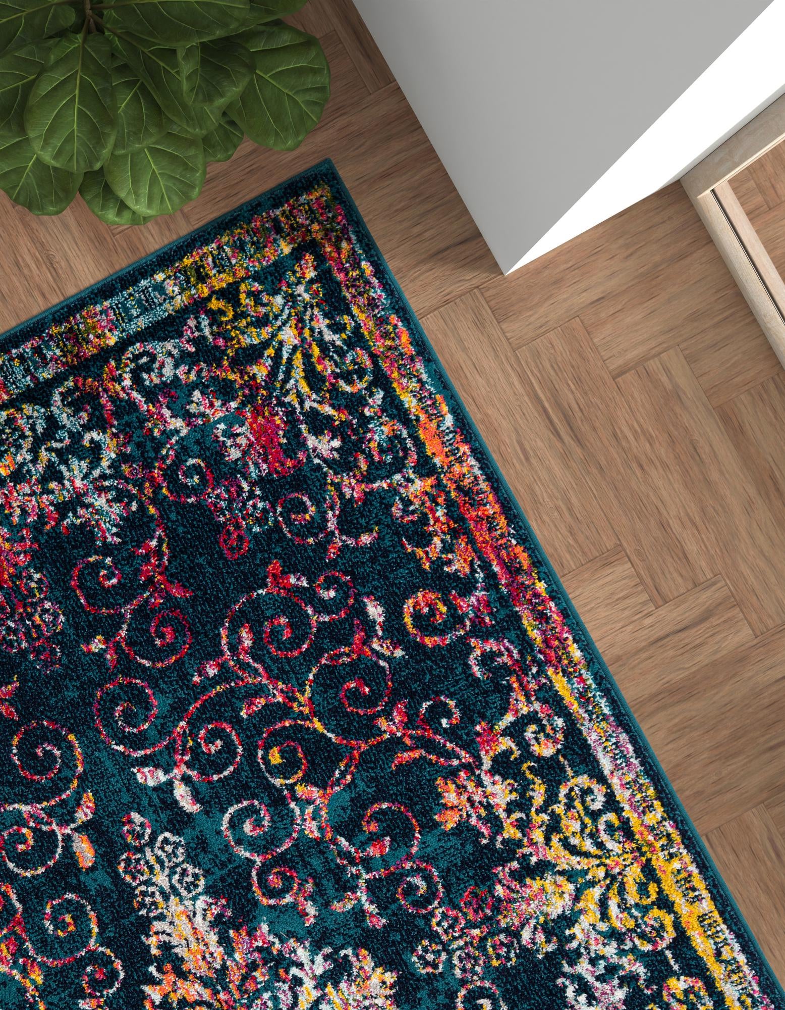 Navy Blue 7' x 10' Madeline Rug | Rugs.com