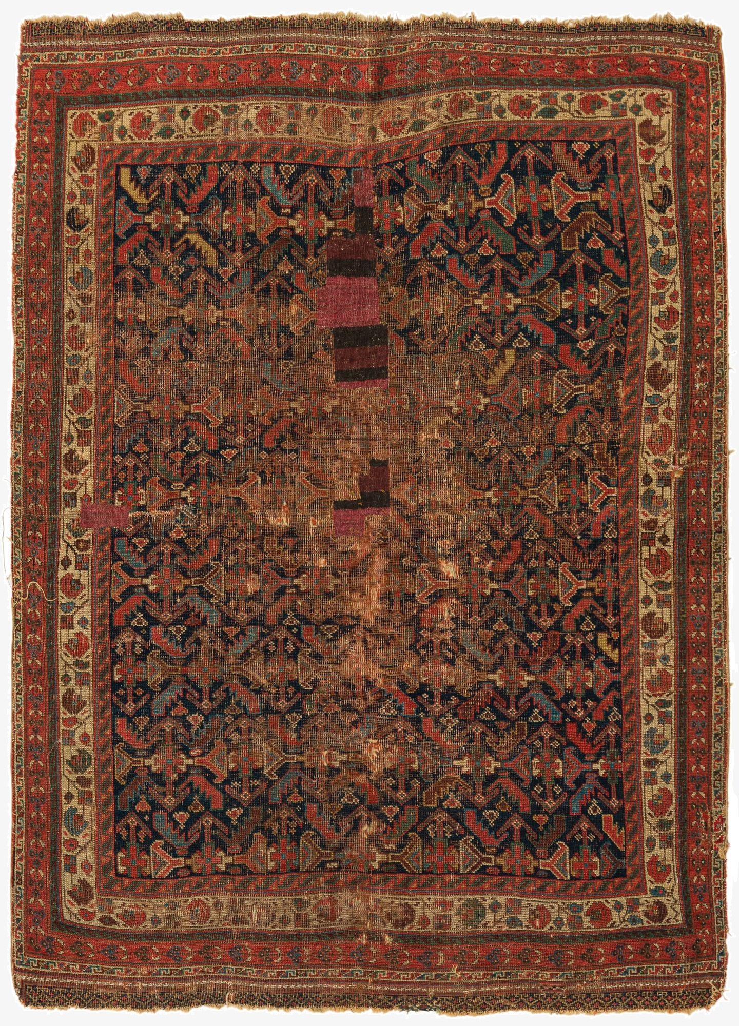  4' 3 x 5' 7  Hand Knotted Malayer Persian Wool Rug
