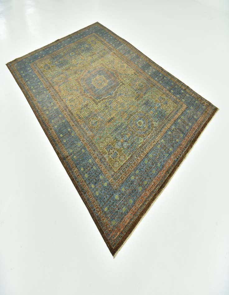 Detail image of  6' 10 x 9' 9  Hand Knotted Mamluk Ziegler Rug