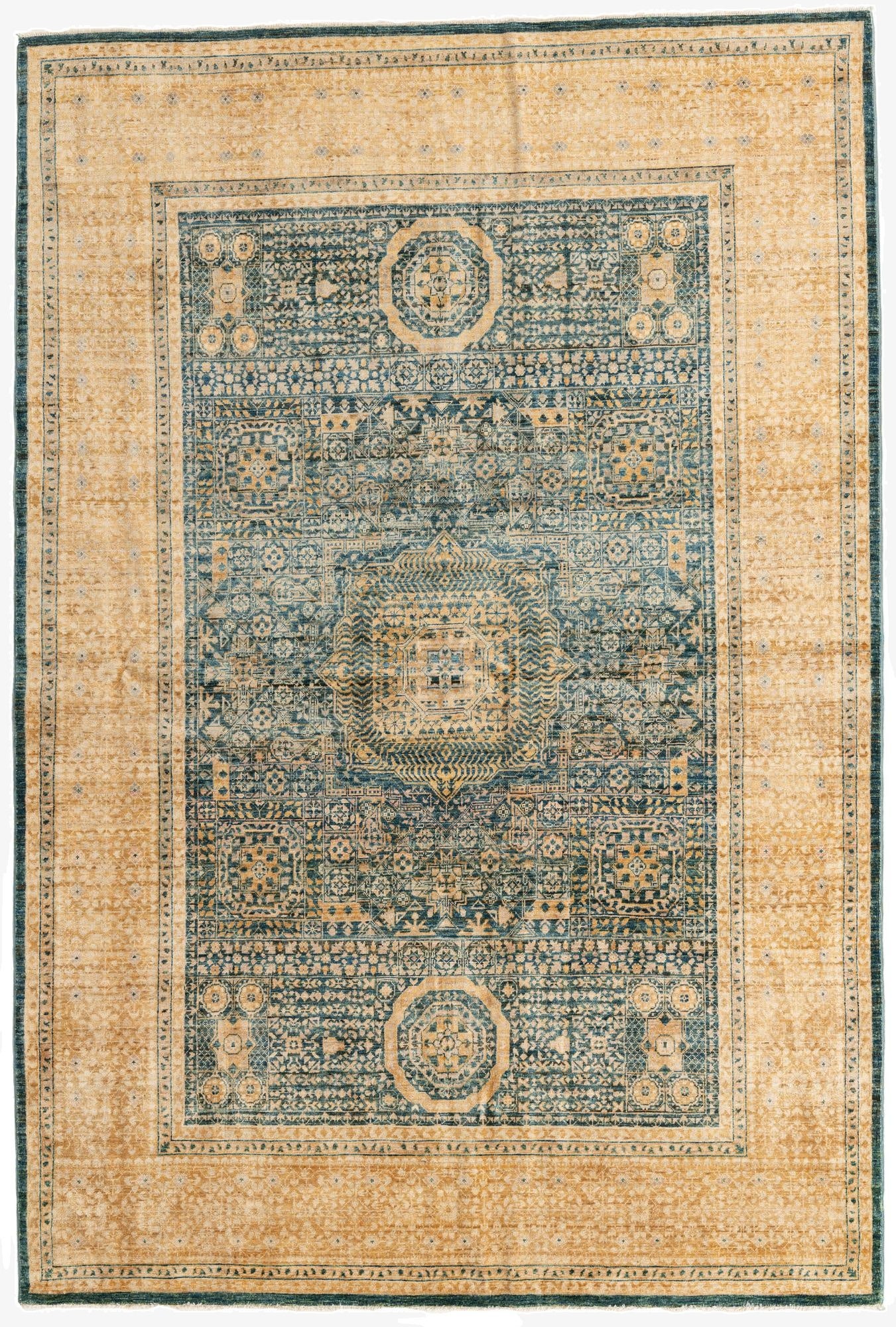  5' 10 x 8' 7  Hand Knotted Mamluk Ziegler Oriental Rug