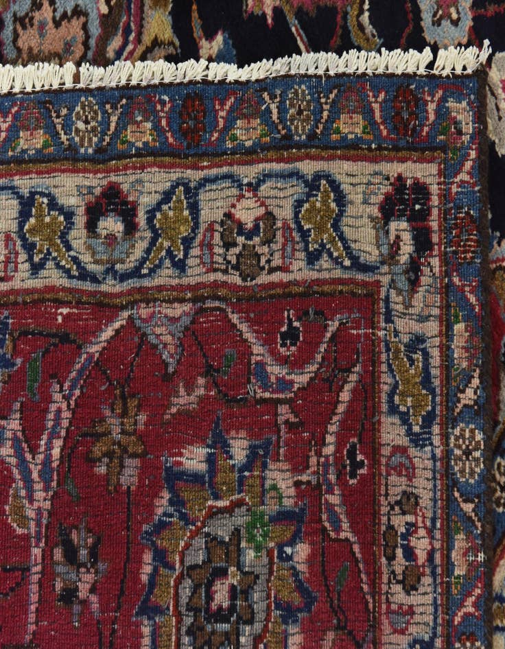 Detail image of  9' 10 x 12' 8  Hand Knotted Mashad Persian Wool Rug