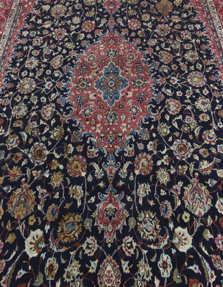 Detail image of  9' 10 x 12' 8  Hand Knotted Mashad Persian Wool Rug