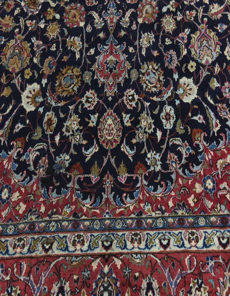 Detail image of  9' 10 x 12' 8  Hand Knotted Mashad Persian Wool Rug