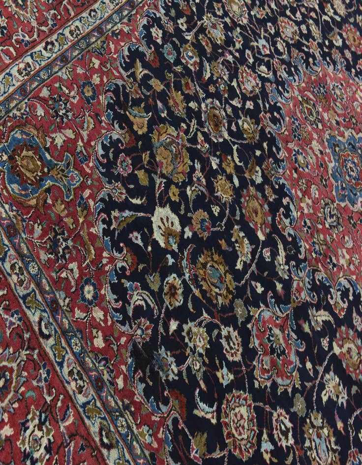 Detail image of  9' 10 x 12' 8  Hand Knotted Mashad Persian Wool Rug