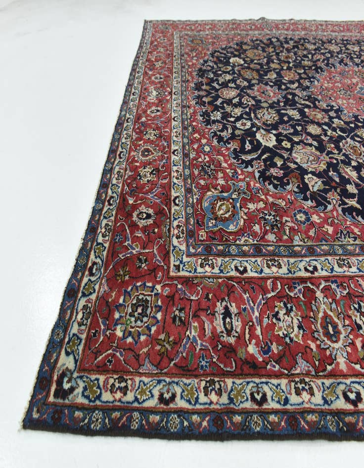 Detail image of  9' 10 x 12' 8  Hand Knotted Mashad Persian Wool Rug