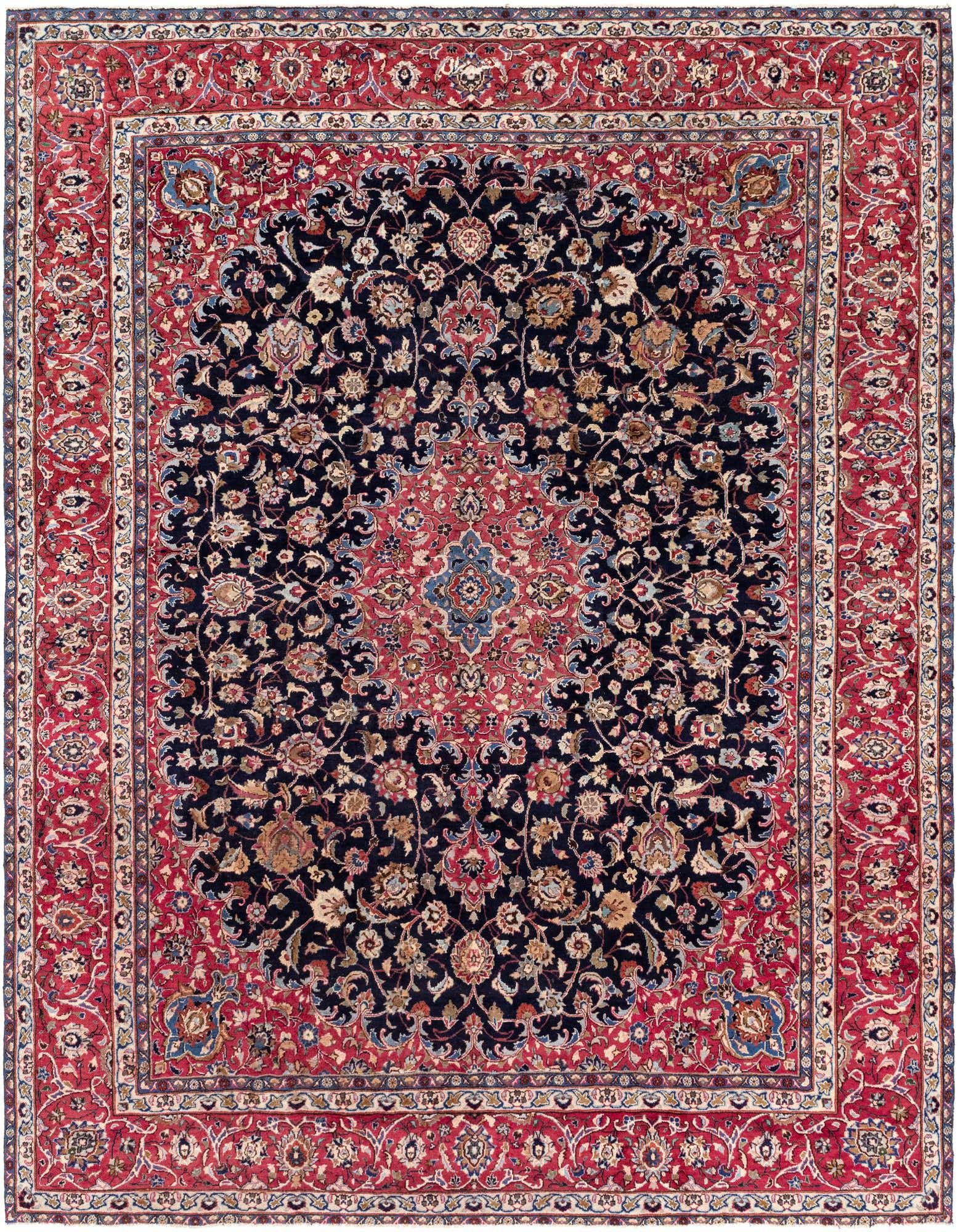 Primary image of 9' 10 x 12' 8 Hand Knotted Mashad Persian Wool Rug