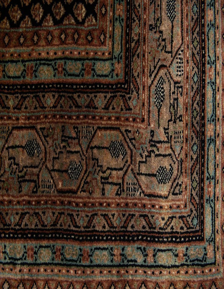 Detail image of  6' 3 x 9' 1  Hand Knotted Mir Oriental Wool Rug