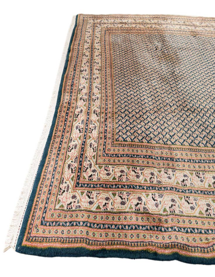 Detail image of  8' 8 x 12'  Hand Knotted Mir Wool Rug