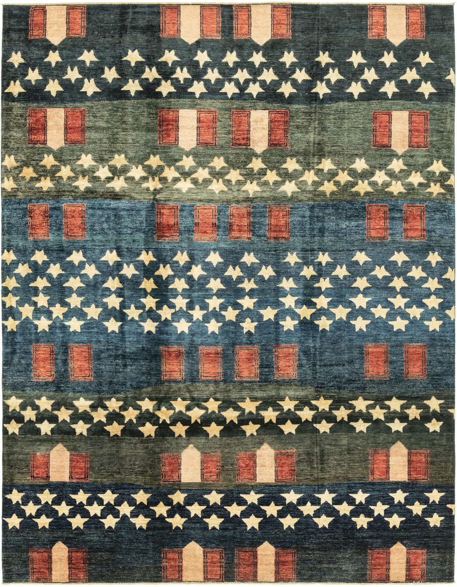 Primary image  8' 3 x 11' 5  Hand Knotted Modern Ziegler Rug