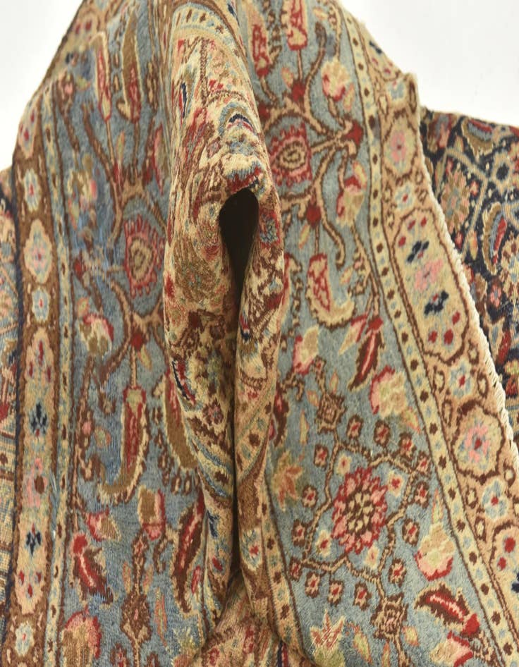 Detail image of  6' 10 x 11'  Hand Knotted Mood Persian Wool Rug