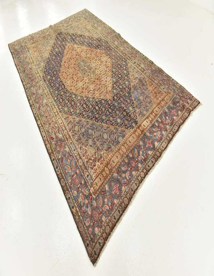 Detail image of  6' 10 x 11'  Hand Knotted Mood Persian Wool Rug