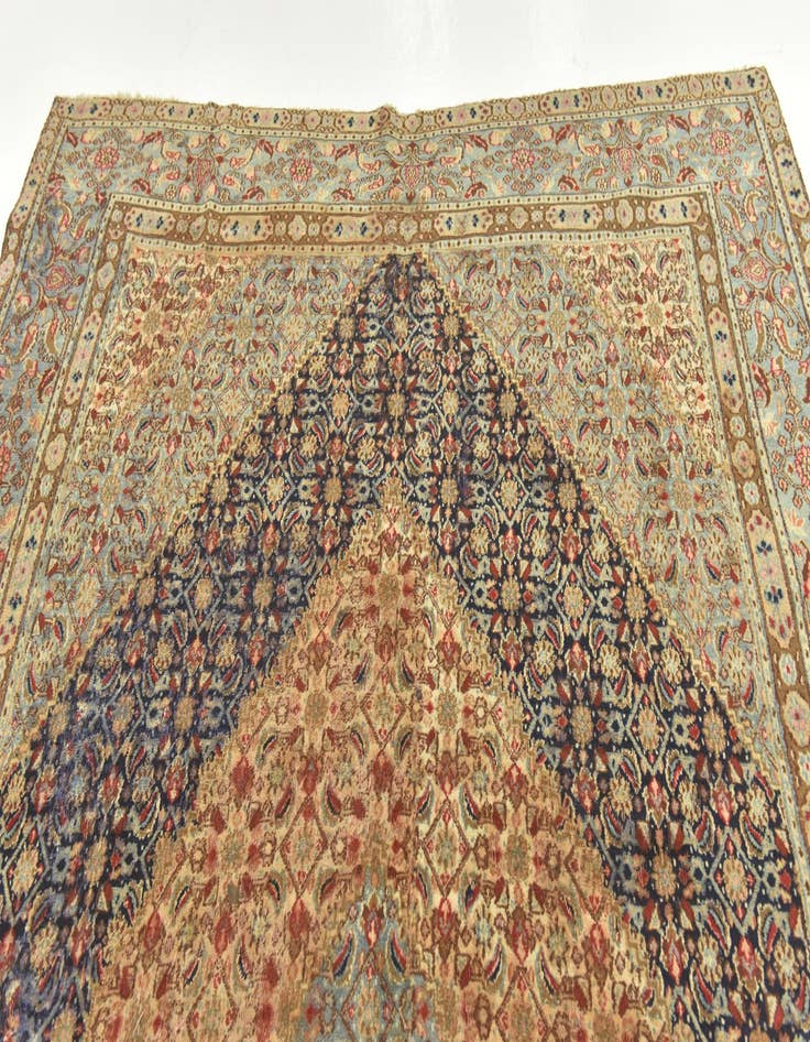 Detail image of  6' 10 x 11'  Hand Knotted Mood Persian Wool Rug