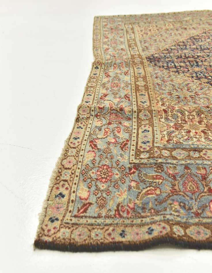 Detail image of  6' 10 x 11'  Hand Knotted Mood Persian Wool Rug