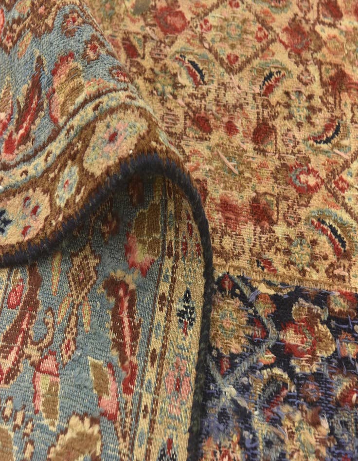 Detail image of  6' 10 x 11'  Hand Knotted Mood Persian Wool Rug
