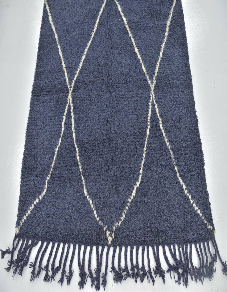 Detail image of  4' 8 x 8' 6  Hand Knotted Moroccan Wool Rug