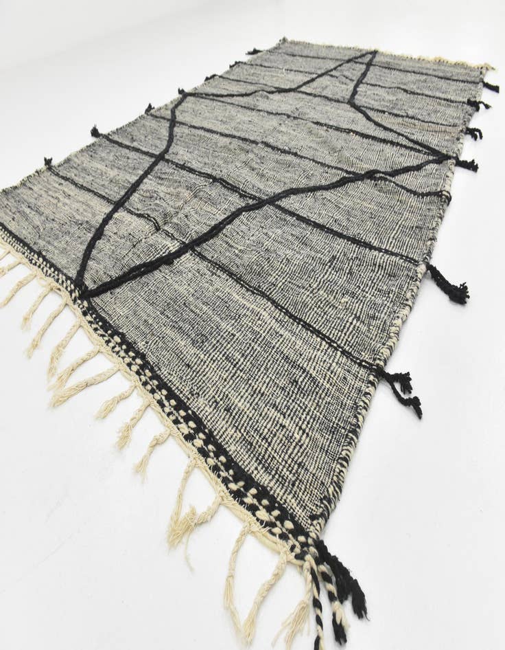 Detail image of  6' 3 x 10' 4  Hand Knotted Moroccan Wool Rug