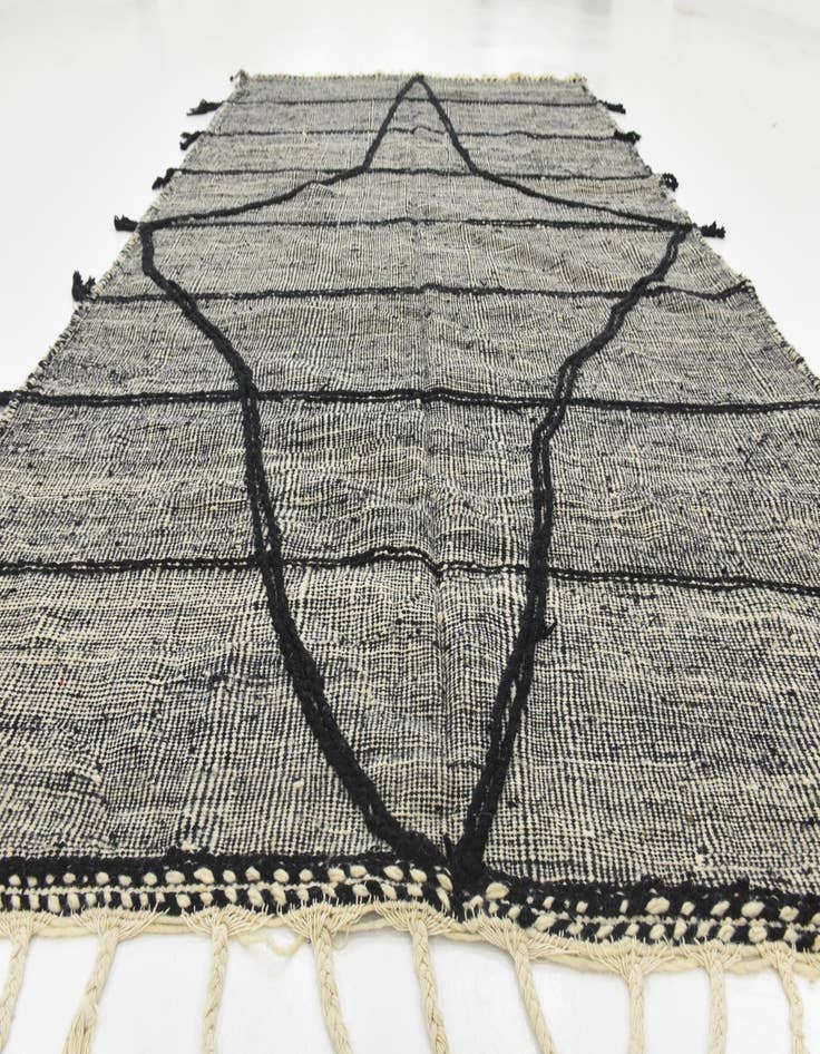 Detail image of  6' 3 x 10' 4  Hand Knotted Moroccan Wool Rug