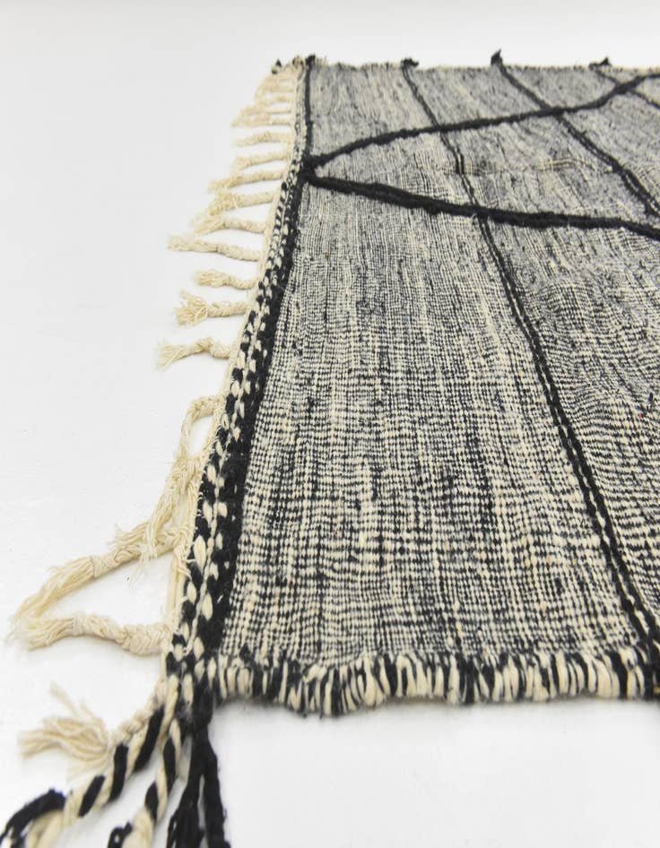 Detail image of  6' 3 x 10' 4  Hand Knotted Moroccan Wool Rug