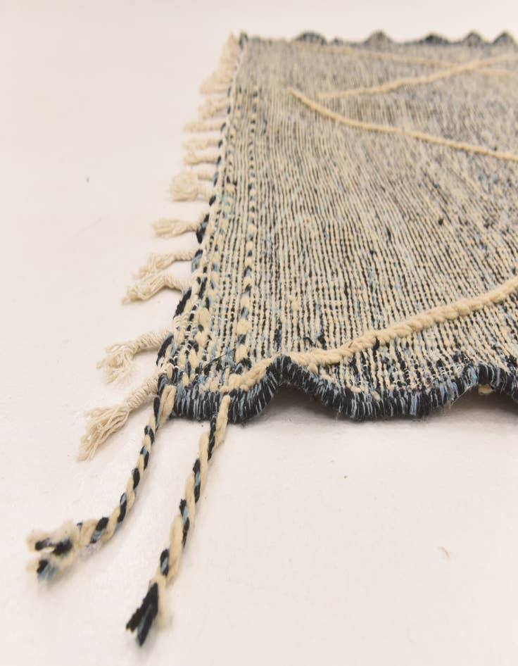 Detail image of  6' 2 x 9' 2  Hand Knotted Moroccan Wool Rug