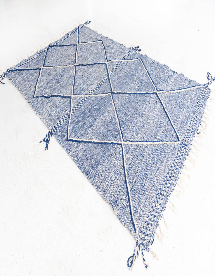 Detail image of  6' 5 x 10'  Hand Knotted Moroccan Wool Rug