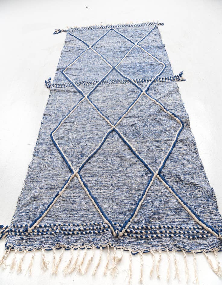 Detail image of  6' 5 x 10'  Hand Knotted Moroccan Wool Rug